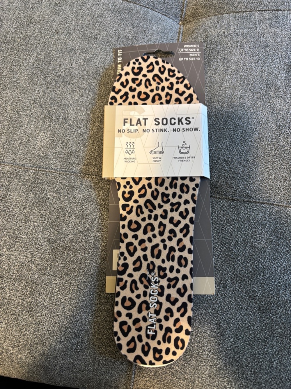 Women’s No-Show Leopard Liner Socks - Beige/Black